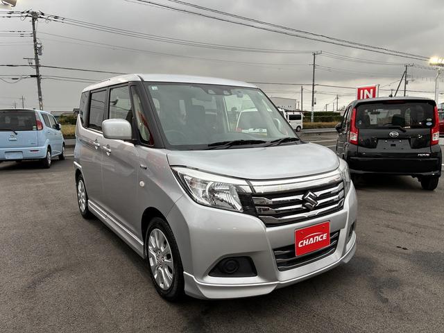 ソリオ ハイブリッドＭＸ　レンタアップ　ＳＤナビ　衝突軽減ブレーキ　バックカメラ　ＥＴＣ　ＢＴ　コーナーセンサー　クルーズコントロール　レーンアシスト　横滑り防止装置　片側電動スライドドア　パーキングアシスト　純正アルミ１５（6枚目）