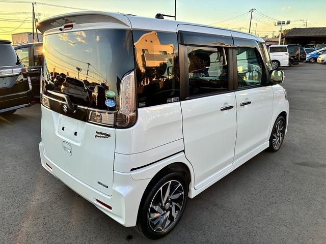 スペーシアカスタム XSターボ 社外ナビ アイドリングストップ ETC クルーズコントロール スマートキー プッシュスタート シートヒーター 電動格納ミラー 両側電動スライドドア LEDヘッドライト オートライト(8枚目)