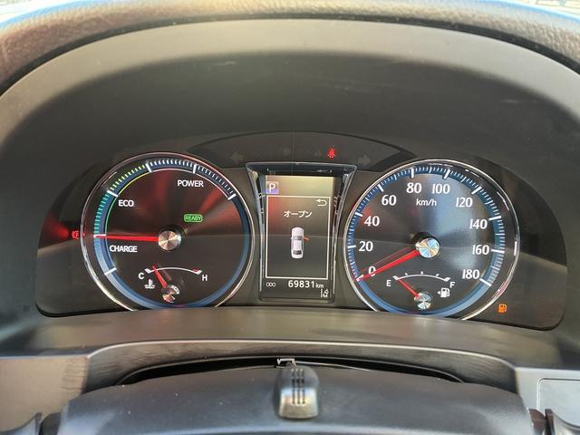 クラウンハイブリッド アスリート　純正ナビ　フルセグＴＶ　衝突軽減ブレーキ　クルーズコントロール　ステアリングスイッチ　ハンドルヒーター　バックカメラ　ＢＴ　ＬＥＤ　フォグランプ　オートライト　シートヒーターレーンアシスト（39枚目）