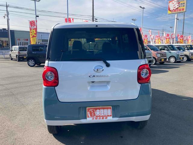 ムーヴキャンバス ストライプスＧ　両側電動スライドドア　クリアランスソナー　衝突被害軽減システム　オートライト　スマートキー　アイドリングストップ　電動格納ミラー　シートヒーター　ベンチシート　ＣＶＴ　ＥＳＣ　エアコン（16枚目）