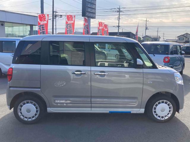 ムーヴキャンバス ストライプスＧ　両側電動スライドドア　クリアランスソナー　衝突被害軽減システム　オートライト　スマートキー　アイドリングストップ　電動格納ミラー　シートヒーター　ベンチシート　ＣＶＴ　ＥＳＣ　エアコン（14枚目）