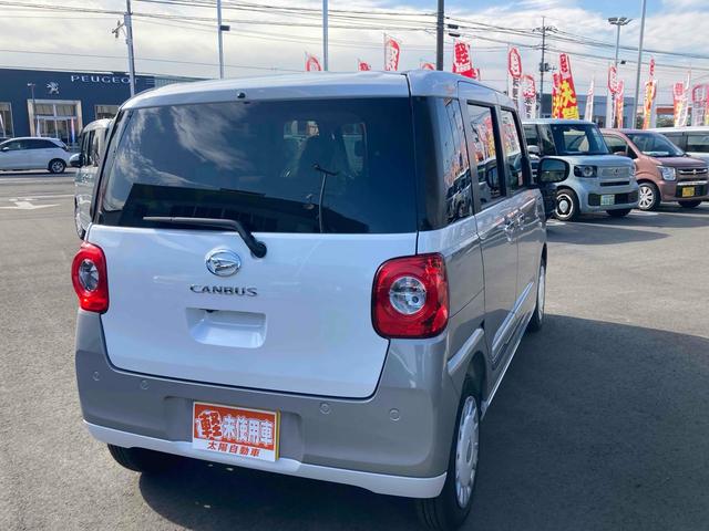 ムーヴキャンバス ストライプスＧ　両側電動スライドドア　クリアランスソナー　衝突被害軽減システム　オートライト　スマートキー　アイドリングストップ　電動格納ミラー　シートヒーター　ベンチシート　ＣＶＴ　ＥＳＣ　エアコン（15枚目）