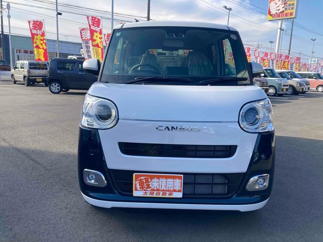 ムーヴキャンバス ストライプスＧ　両側電動スライドドア　クリアランスソナー　衝突被害軽減システム　オートライト　スマートキー　アイドリングストップ　電動格納ミラー　シートヒーター　ベンチシート　ＣＶＴ　ＡＢＳ　ＥＳＣ　エアコン（12枚目）