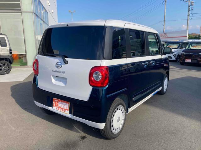 ムーヴキャンバス ストライプスＧ　両側電動スライドドア　クリアランスソナー　衝突被害軽減システム　オートライト　スマートキー　アイドリングストップ　電動格納ミラー　シートヒーター　ベンチシート　ＣＶＴ　ＡＢＳ　ＥＳＣ　エアコン（15枚目）