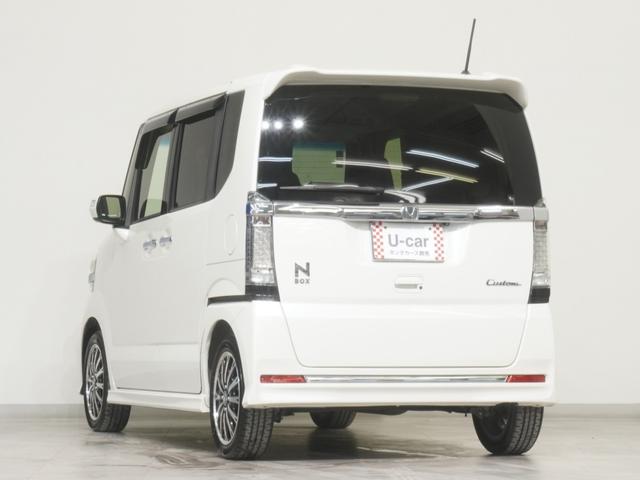 N-BOXカスタム G・ターボLパッケージ ワンオーナーインターナビドライブレコーダーHIDオートライト両側電動スライドドアあんしんパッケージ(低速域衝突軽減ブレーキ+誤発進抑制機能・サイドエアバッグサイドカーテンエアバッグ) AUTOエアコン(8枚目)