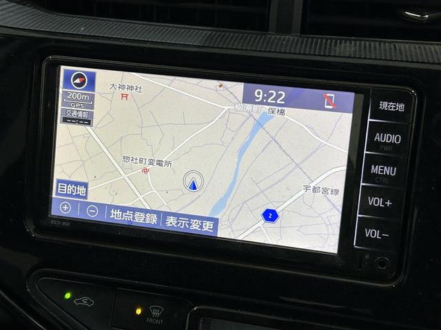 アクア Ｓスタイルブラック　ＡＵＸ端子　記録簿あり　バックモニタ－　ナビＴＶ　イモビライザー　ＬＥＤライト　スマートキープッシュスタート　ＥＴＣ付き　Ｗエアバッグ　キーフリ　メモリーナビゲーション　横滑り防止装置付き　１セグ（12枚目）