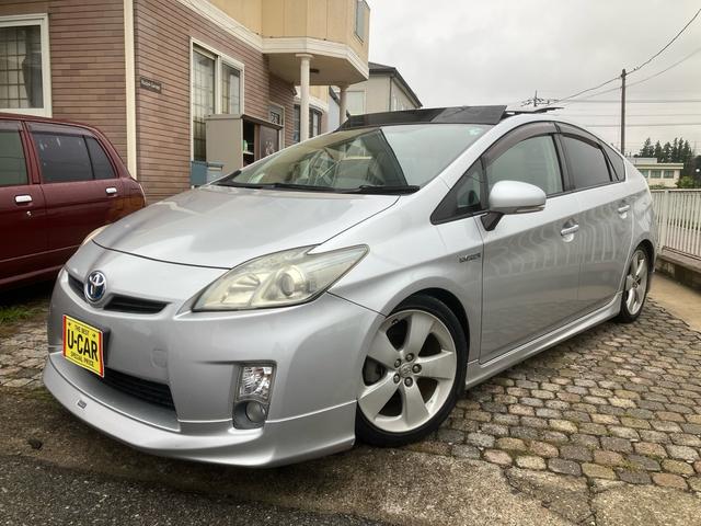 プリウス Ｇ　サンルーフ　モデリスタ　フルエアロ　車高調　ナビ　テレビ　Ｂｌｕｅｔｏｏｔｈ　バックカメラ　ＥＴＣ　クルーズコントロール　ソーラーパネル　スマートキー　ハイブリッド（7枚目）