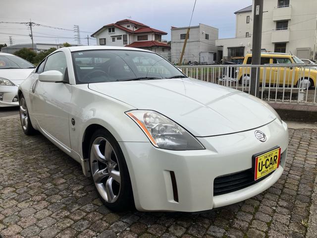 フェアレディZ バージョンT 車検2年付き BOSEサウンドシステム Z33後期純正アルミ ナビ CD DVD ETC バックモニター レザーシート シートヒーター パワーシート キーレス MTモード付5AT 2シーター(10枚目)