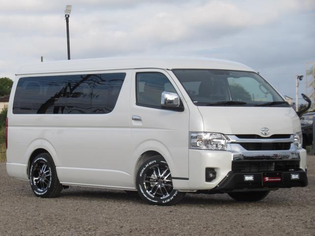 ハイエースワゴン ＧＬ　未登録新車　社外１６インチＡＷ　社外テール　フロントスポイラー　デジタルインナーミラー　フリップダウンモニター　社外ナビ　ＥＴＣ　パワースライドドア　ドライブレコーダー　シートカバー（45枚目）