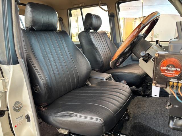 ランドクルーザー70 LX ランクル70/ランクル77/ディーゼル/5速MT/前後デフロック/LX/リフトアップ/社外ルーフラック/リアラダー/SUPER OFF ROADERフォグランプ/ウィンチ/ETC/シートカバー(29枚目)