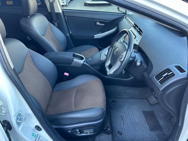 プリウスPHV G 純正HDDナビ フルセグTV バックカメラ ドライブレコーダー DVD再生 シートヒーター ハーフレザーシート ビルトインETC HIDヘッドライト ドアバイザー 純正アルミホイール(33枚目)