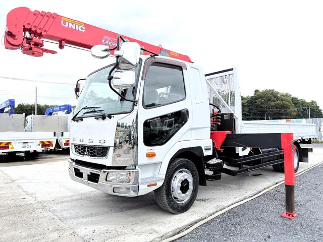 ファイター 　全塗装　横ネタ交換　増トン　中型６ｔ　ＧＶＷ１１ｔ未満　中型免許対応（８ｔ限定を除く）　古河ユニック　ＵＲＵ３７５ＮＲＫＫ　５段クレーン　フックイン　角足　ラジコン付　上物同年　ターボ２４０馬力（2枚目）