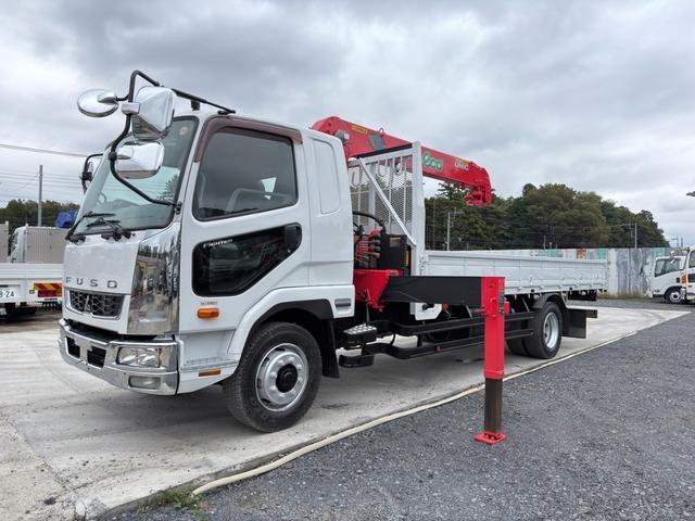 ファイター 　全塗装　横ネタ交換　増トン　中型６ｔ　ＧＶＷ１１ｔ未満　中型免許対応（８ｔ限定を除く）　古河ユニック　ＵＲＵ３７５ＮＲＫＫ　５段クレーン　フックイン　角足　ラジコン付　上物同年　ターボ２４０馬力（15枚目）