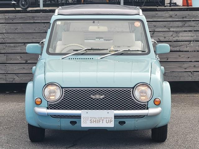 パオ キャンバストップ　ホワイトフェイクレザーシートカバー／ネットドリンクホルダー／ヘッドライトキャップカバー／純正ホイール＋カバー（2枚目）