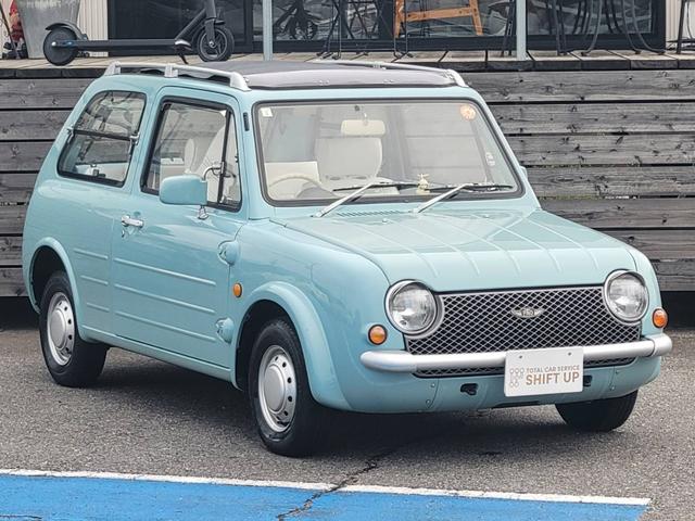 パオ キャンバストップ　ホワイトフェイクレザーシートカバー／ネットドリンクホルダー／ヘッドライトキャップカバー／純正ホイール＋カバー（3枚目）