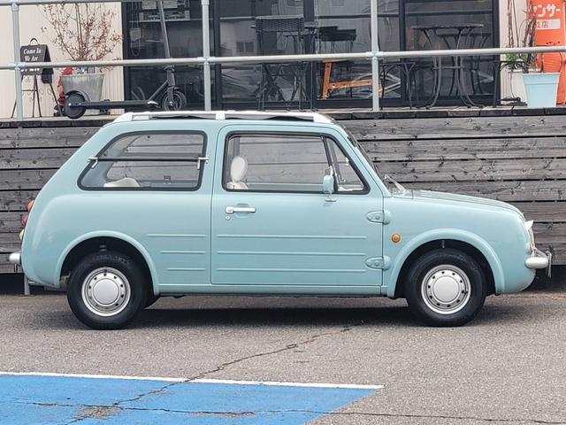 パオ キャンバストップ　ホワイトフェイクレザーシートカバー／ネットドリンクホルダー／ヘッドライトキャップカバー／純正ホイール＋カバー（4枚目）