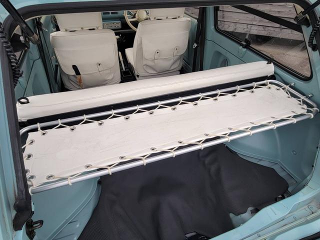 パオ キャンバストップ　ホワイトフェイクレザーシートカバー／ネットドリンクホルダー／ヘッドライトキャップカバー／純正ホイール＋カバー（12枚目）