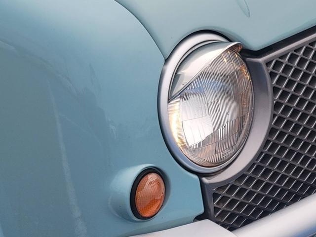 パオ キャンバストップ　ホワイトフェイクレザーシートカバー／ネットドリンクホルダー／ヘッドライトキャップカバー／純正ホイール＋カバー（31枚目）