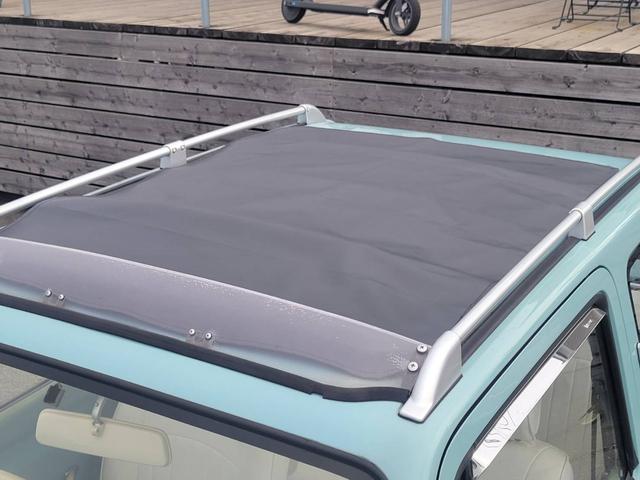 パオ キャンバストップ　ホワイトフェイクレザーシートカバー／ネットドリンクホルダー／ヘッドライトキャップカバー／純正ホイール＋カバー（34枚目）