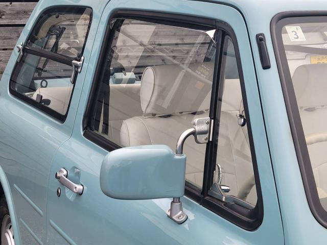 パオ キャンバストップ　ホワイトフェイクレザーシートカバー／ネットドリンクホルダー／ヘッドライトキャップカバー／純正ホイール＋カバー（35枚目）