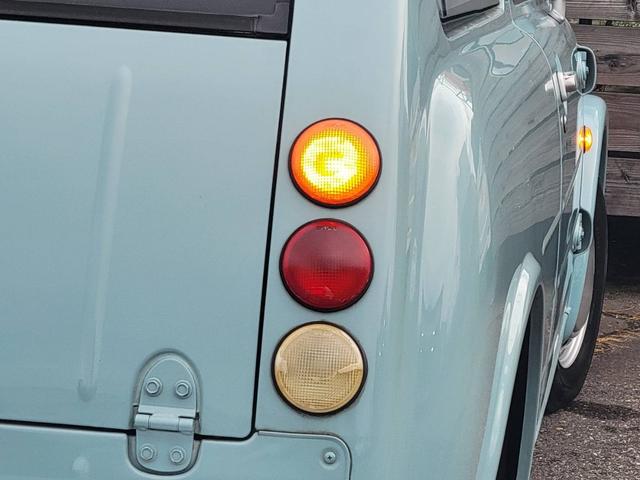 パオ キャンバストップ　ホワイトフェイクレザーシートカバー／ネットドリンクホルダー／ヘッドライトキャップカバー／純正ホイール＋カバー（39枚目）