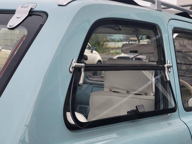 パオ キャンバストップ　ホワイトフェイクレザーシートカバー／ネットドリンクホルダー／ヘッドライトキャップカバー／純正ホイール＋カバー（40枚目）