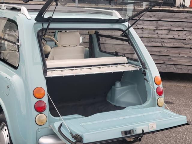 パオ キャンバストップ　ホワイトフェイクレザーシートカバー／ネットドリンクホルダー／ヘッドライトキャップカバー／純正ホイール＋カバー（45枚目）