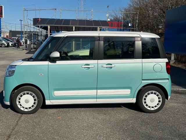 ムーヴキャンバス ストライプスＧターボ　衝突軽減ブレーキ　両側パワースライドドア　純正ナビ　パノラマモニター　シートヒーター　Ｂｌｕｅｔｏｏｔｈ　アダプティブクルーズコントロール　ＬＥＤヘッドライト　フルセグ　コーナーセンサー　レーンキープ（5枚目）