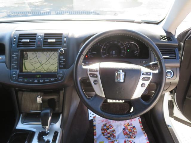 クラウン 2.5アスリート /後期型/純正フルセグTV付HDDナビ・バックカメラ付/HIDヘッドライト/純正エアロパーツ付/純正18インチアルミ付/ローダウン・RSRダウンサス/スマートキー・プッシュスタートエンジン/禁煙車/(6枚目)