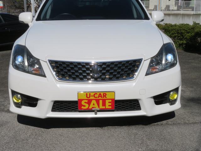 クラウン 2.5アスリート /後期型/純正フルセグTV付HDDナビ・バックカメラ付/HIDヘッドライト/純正エアロパーツ付/純正18インチアルミ付/ローダウン・RSRダウンサス/スマートキー・プッシュスタートエンジン/禁煙車/(9枚目)