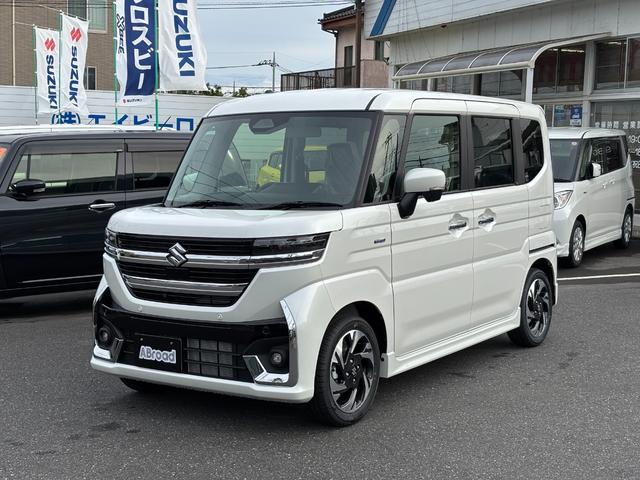 スペーシアカスタム ハイブリッドXSターボ 全方位モニター付メモリーナビ スズキコネクト対応 フルLEDヘッドランプ アダプティブクルーズコントロール 電動パーキングブレーキ ステアリングヒーター パドルシフト 6スピーカー(3枚目)