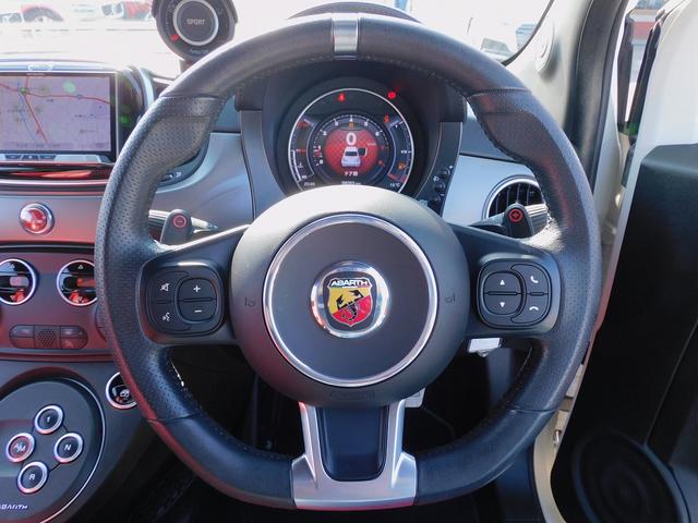 アバルト595 ツーリズモ 赤革シート・ナビフルセグTV・Bluetooth・キーレスキー・HIDライト・ETC・リアコーナーセンサー・純正17インチAW・パドルシフト・革ステアリング・フロアマット・フォグライト(11枚目)