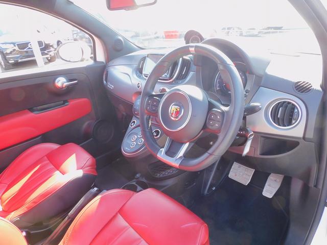 アバルト595 ツーリズモ 赤革シート・ナビフルセグTV・Bluetooth・キーレスキー・HIDライト・ETC・リアコーナーセンサー・純正17インチAW・パドルシフト・革ステアリング・フロアマット・フォグライト(35枚目)