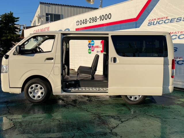 ハイエースバン DX GLパッケージ 車線逸脱警報 電動格納ドアミラー 禁煙車 両側スライドドア バックモニター 横滑り防止装置 キーレスエントリー エアコン パワステ フロントパワーウインドウ エアバック セキュリティー ABS(13枚目)