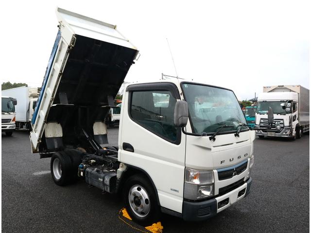 キャンター 強化ダンプ 全低床 3t4ナンバー 全低床 極東開発 DD02-31 3方開 手動コボレーン フロントプロテクターアングル補強2本 ロックピン付 3t4ナンバー 150馬力 ETC キーレス 車線逸脱警報装置付(3枚目)