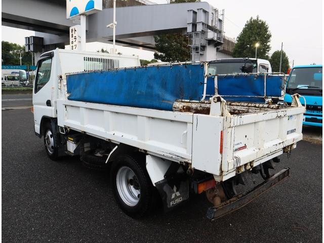 キャンター 強化ダンプ 全低床 3t4ナンバー 全低床 極東開発 DD02-31 3方開 手動コボレーン フロントプロテクターアングル補強2本 ロックピン付 3t4ナンバー 150馬力 ETC キーレス 車線逸脱警報装置付(6枚目)