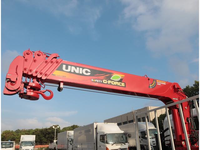 キャンター ２．９ｔ吊６段クレーン　ラジコン付　アルミ平　走行１千ｋｍ　全低床　ワイド超ロング　ユニック　フックイン　ラジコン　リアアウトリガー　アルミブロック　パブコ　３方開　横根太木製　液晶メーターパネル　積載３ｔ　走行１千ｋｍ　車検有　カラーバックカメラ（12枚目）