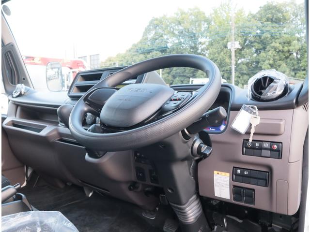 キャンター ２．９ｔ吊６段クレーン　ラジコン付　アルミ平　走行１千ｋｍ　全低床　ワイド超ロング　ユニック　フックイン　ラジコン　リアアウトリガー　アルミブロック　パブコ　３方開　横根太木製　液晶メーターパネル　積載３ｔ　走行１千ｋｍ　車検有　カラーバックカメラ（29枚目）