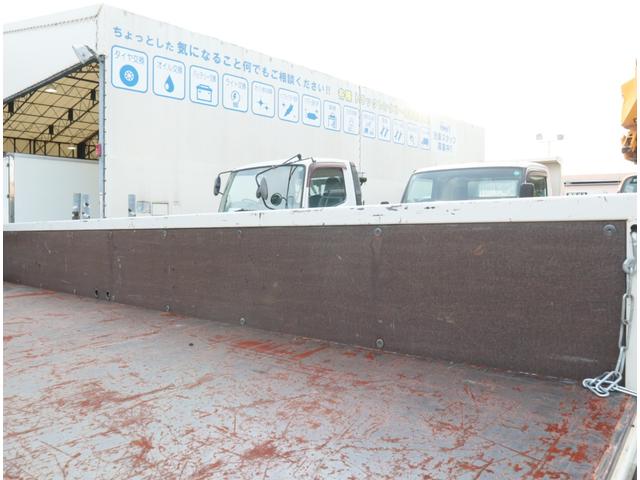 ダイナトラック 2.9t吊4段クレーン 木平 高床 ワイドロング 積載3t 走行23千km タダノ ZX294HSA フックイン ラジコン 警報仕様(定格荷重指示装置付) 3方開 床鉄板貼り 精工ラック 6MT 車検付 電動パーキングブレーキ 社外ナビ(10枚目)