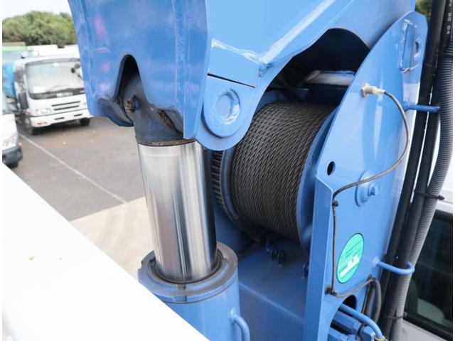 ダイナトラック 2.9t吊4段クレーン 木平 高床 ワイドロング 積載3t 走行23千km タダノ ZX294HSA フックイン ラジコン 警報仕様(定格荷重指示装置付) 3方開 床鉄板貼り 精工ラック 6MT 車検付 電動パーキングブレーキ 社外ナビ(15枚目)