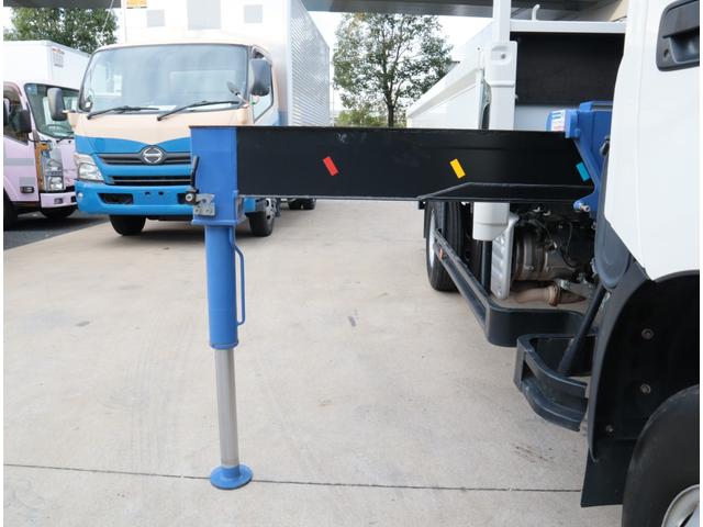 ダイナトラック 2.9t吊4段クレーン 木平 高床 ワイドロング 積載3t 走行23千km タダノ ZX294HSA フックイン ラジコン 警報仕様(定格荷重指示装置付) 3方開 床鉄板貼り 精工ラック 6MT 車検付 電動パーキングブレーキ 社外ナビ(16枚目)