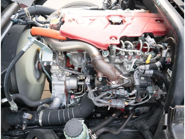 ダイナトラック 2.9t吊4段クレーン 木平 高床 ワイドロング 積載3t 走行23千km タダノ ZX294HSA フックイン ラジコン 警報仕様(定格荷重指示装置付) 3方開 床鉄板貼り 精工ラック 6MT 車検付 電動パーキングブレーキ 社外ナビ(34枚目)