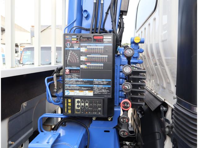 ダイナトラック 2.9t吊4段クレーン ワイドロング 積載3t 走行24千km タダノ ZX294HSA フックイン ラジコン 警報仕様(定格荷重指示装置付) 3方開 床鉄板貼り 保証書有 取扱説明書有 記録簿有 電動パーキングブレーキ(17枚目)