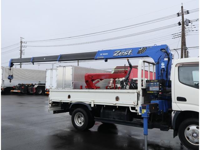 デュトロ 2.6t吊4段クレーン 木平 高床 標準ロング 積載3t オートマ タダノ ZE264HRE フックイン ラジコン ブーム、アウトリガー未格納警報装置付 3方開 精工ラック ロープ穴2対 丸カンフック2対 横根太鉄製 ETC(14枚目)