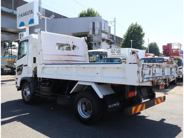 ヒノレンジャー 強化ダンプ 新明和製 走行43千km 新明和 DR4-0003SY 1方開 手動コボレーン ロックピン付 プロテクターアングル2本補強 取扱説明書有 ICターボ ETC Bluetooth付ラジオ(6枚目)
