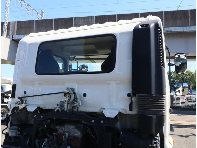 ヒノレンジャー 強化ダンプ 新明和製 走行43千km 新明和 DR4-0003SY 1方開 手動コボレーン ロックピン付 プロテクターアングル2本補強 取扱説明書有 ICターボ ETC Bluetooth付ラジオ(14枚目)