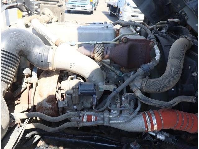 ヒノレンジャー 強化ダンプ 新明和製 走行43千km 新明和 DR4-0003SY 1方開 手動コボレーン ロックピン付 プロテクターアングル2本補強 取扱説明書有 ICターボ ETC Bluetooth付ラジオ(31枚目)