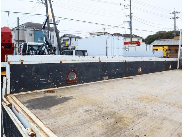 ヒノレンジャー 2.9t吊4段クレーン ラジコン付 荷台長5,400mm ユニック URG344(RA1) フックイン ラジコン ML警報型(定格荷重指示装置付) ブーム・アウトリガー未格納警報付 3方開 ロープ穴3対 丸カンフック4対 精工ラック 取説有(8枚目)