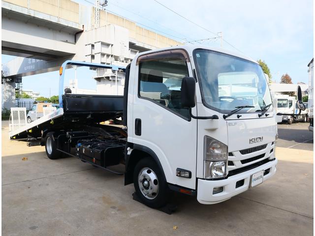 エルフトラック 2tセフティーローダー ウインチ ラジコン リア油圧ゲート 積載車 固縛フック 床上エキスパンド貼り 荷台長5,700mm 150馬力 セミオートマ スムーサーEX 保証書有り 取扱説明書有り 車検有り(3枚目)