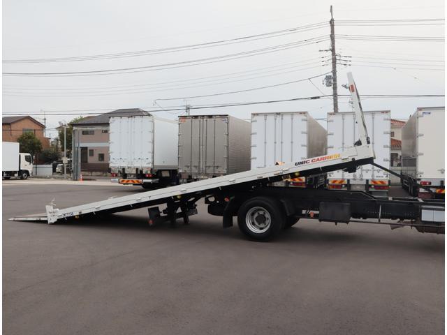 フォワード セフティーローダー 一般用 荷台長6,630mm ユニック UC-41LRS ウインチ ラジコン6ch リア油圧ゲート アオリ開閉式 鳥居前立フック4個 丸カンフック5対+中央前1個 後方強化フック2個 ボデー枠ロープフック7対 床木製 取説有(12枚目)